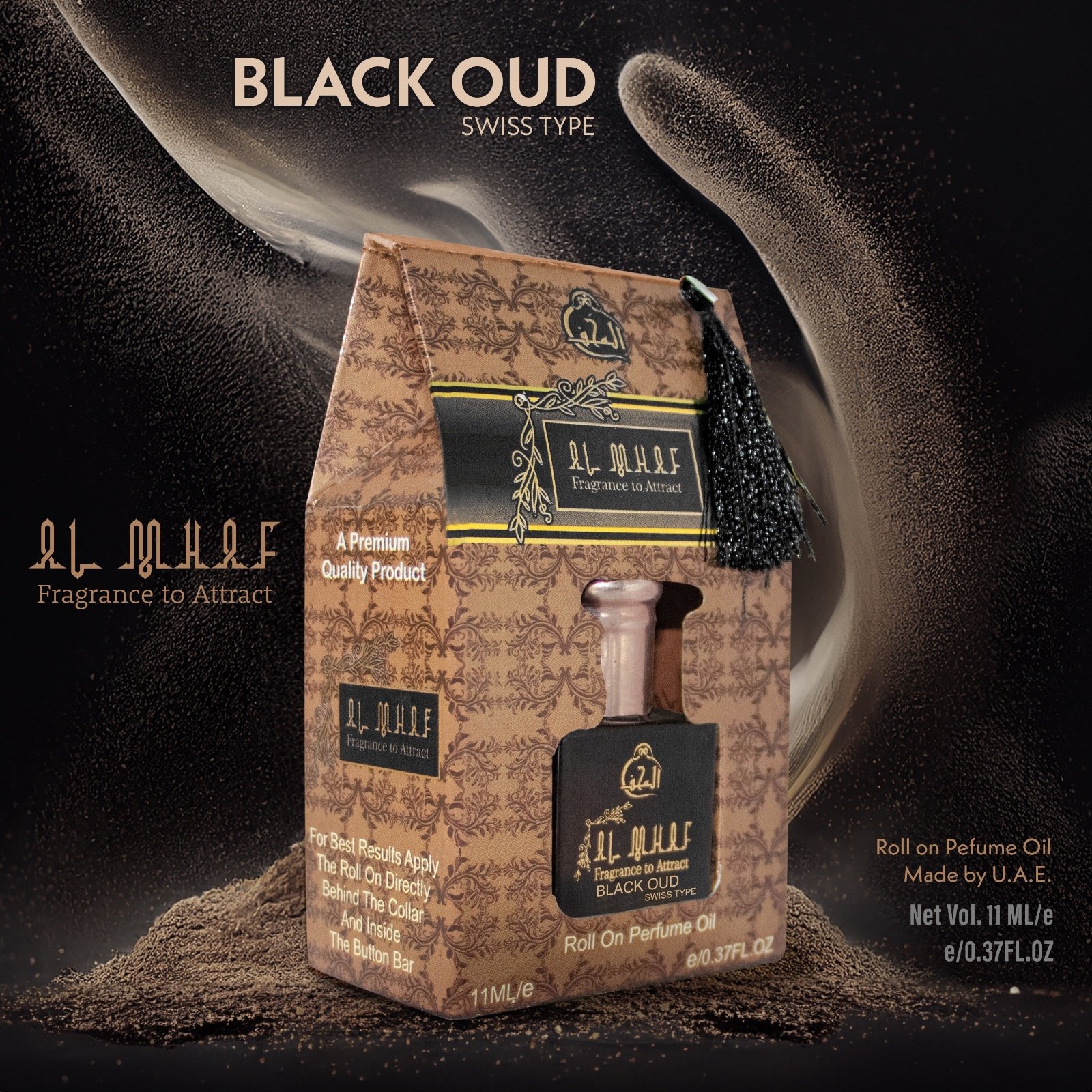 AL-MHAF  BLACK OUD ATTAR[BLACK SERIES]
